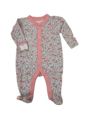 Old Navy Ditsy Floral Snap-Front Footed Sleepsuit Pajamas - 0-3M